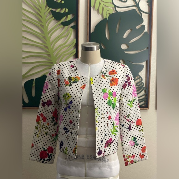 Oscar de la Renta Printed Silk Light Jacket